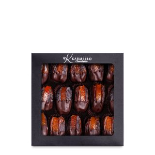 Dates with Orange Peel in Chocolate